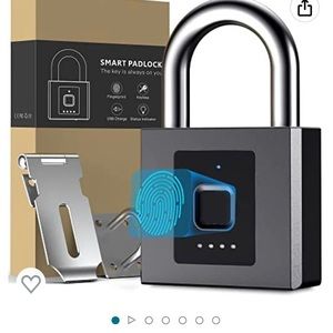 Fingerprint Padlock,Big Heavy Duty Smart Padlock,Outdoor Bluetooth Padock